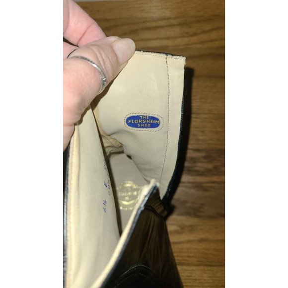 Sold Mens Florsheim Black Leather Boots Size 6.5 E - Picture 6 of 9